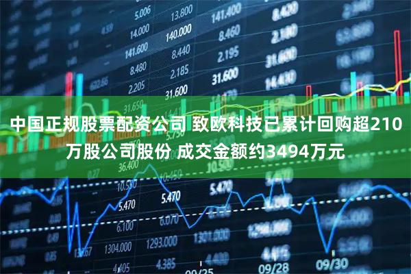 中国正规股票配资公司 致欧科技已累计回购超210万股公司股份 成交金额约3494万元